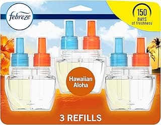 Febreze Plug in Air Freshener, Odor-Fighting Scented Oil Refill, Air Fresheners for Home and Bathroom and Kitchen, Long Lasting for Strong...