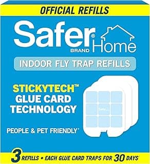 Safer Home SH503 Trap Refill Pack of Glue Cards for SH502 Indoor Fly Trap, Official Safer Home Refills with StickyTech Glue Card Technology...