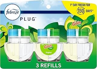 Febreze Plug-In Air Freshener, Odor-Fighting Scented Oil Refill, Air Fresheners for Home, Bathroom and Kitchen, Long Lasting, Gain Original...