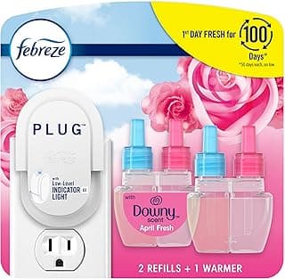 Febreze Plug-In Air Freshener, Odor-Fighting Scented Oil Starter Kit, Air Fresheners for Home and Bathroom and Kitchen, Long Lasting for St...